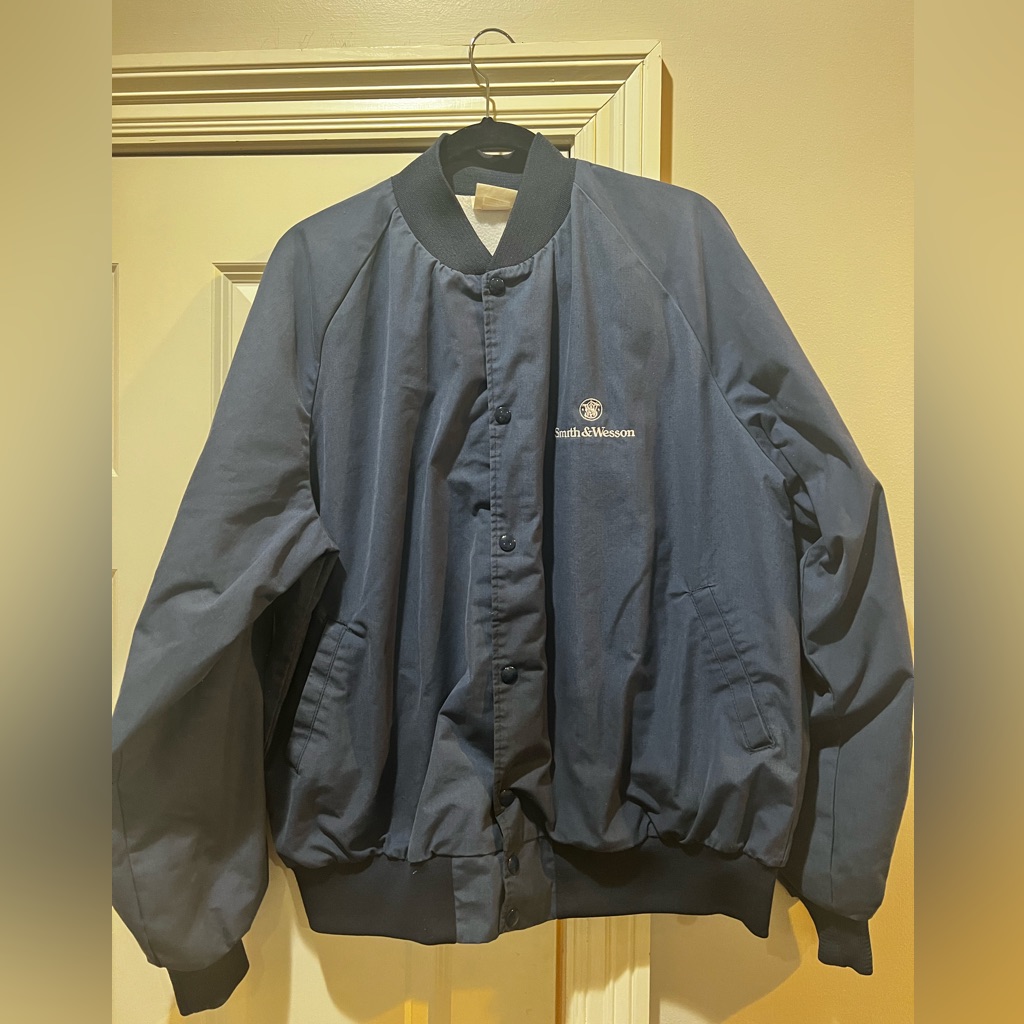 Vintage Smith And Wesson Jacket Mens Xl Blue